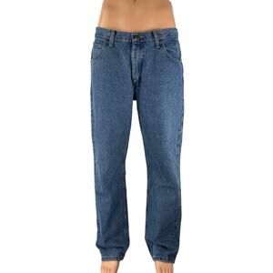 Wrangler Mens Blue High Rise Medium Wash Straight Leg Denim Jeans Pants Sz 34x32